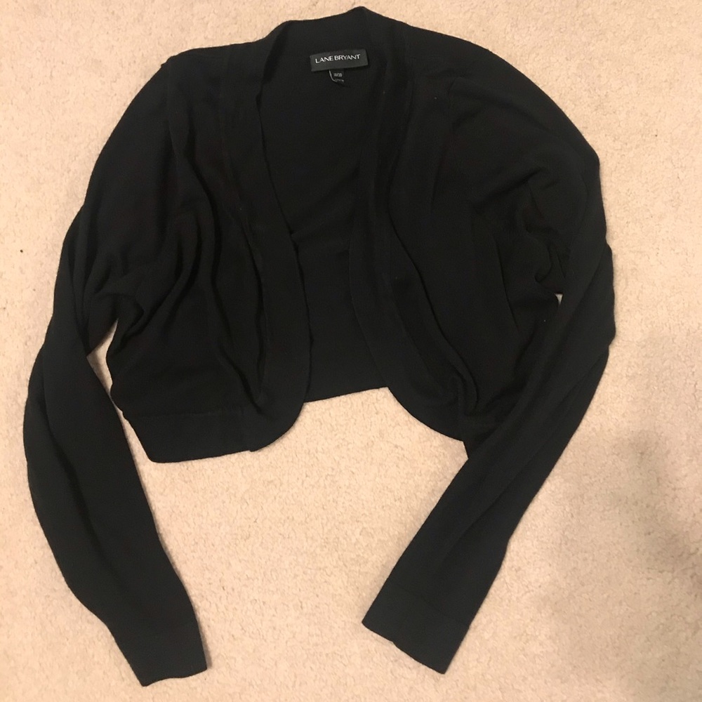 Lane Bryant black cardigan shrug